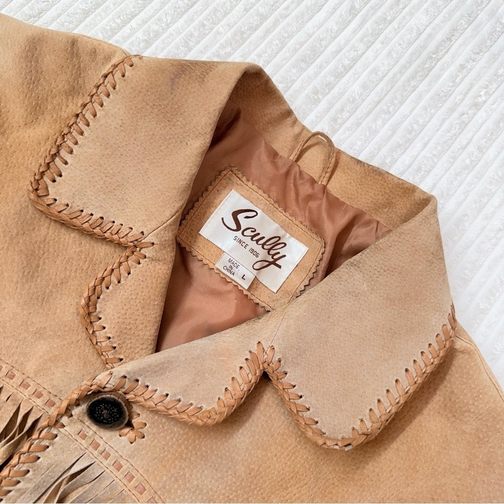 Vintage Scully Tan Suede Fringe Jacket for Men - Picture 2 of 10